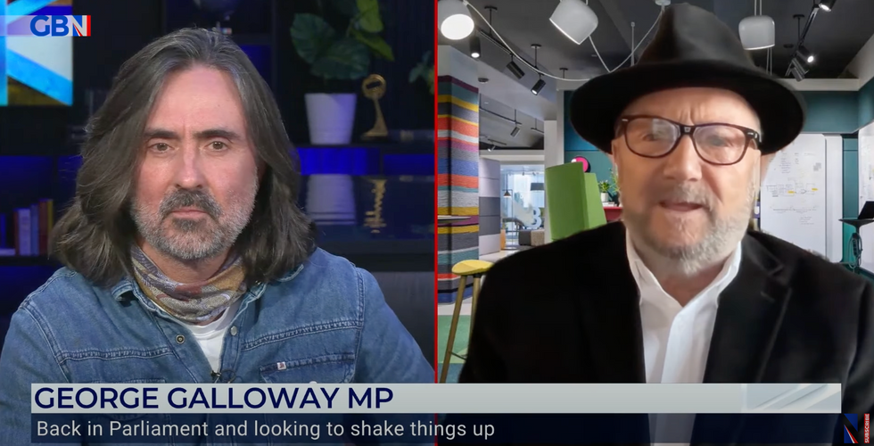 Neil Oliver and George Galloway