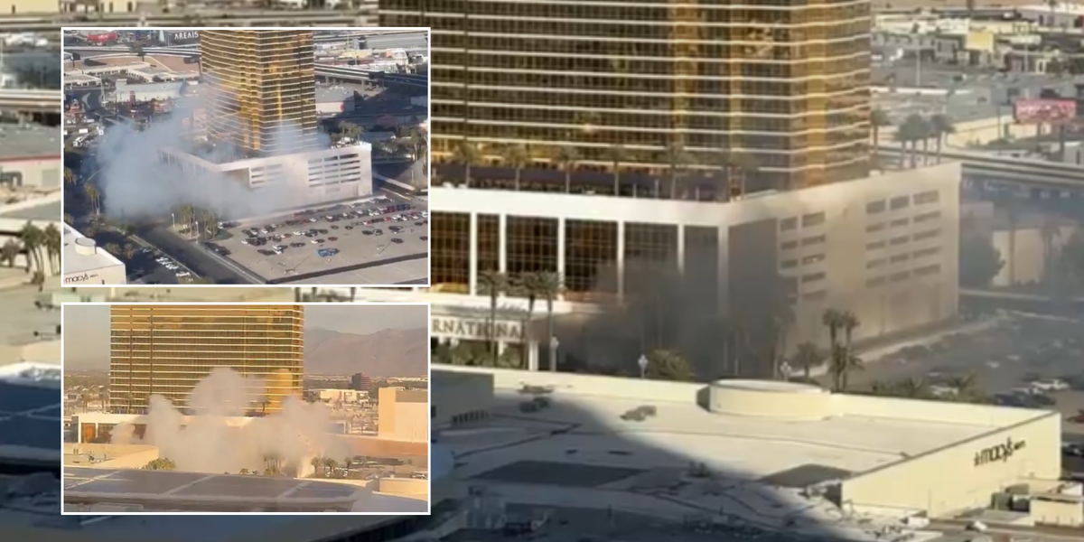 Donald Trump's Las Vegas hotel rocked by 'explosion' as smoke pours out over city - 'active incident' confirmed underway