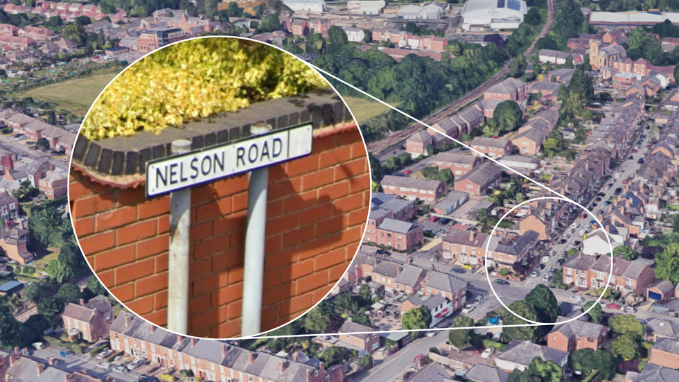 Nelson Road sign in Worcester/Nelson Road