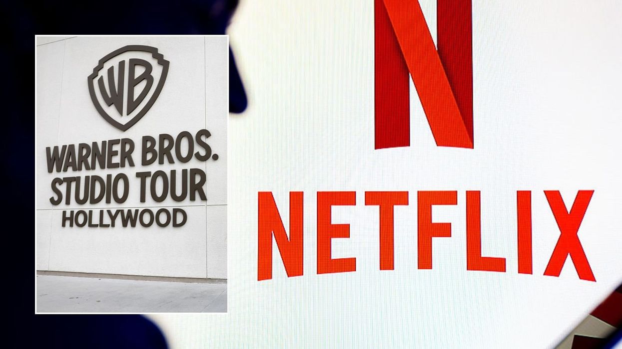 Netflix logo and Warner Bros logo