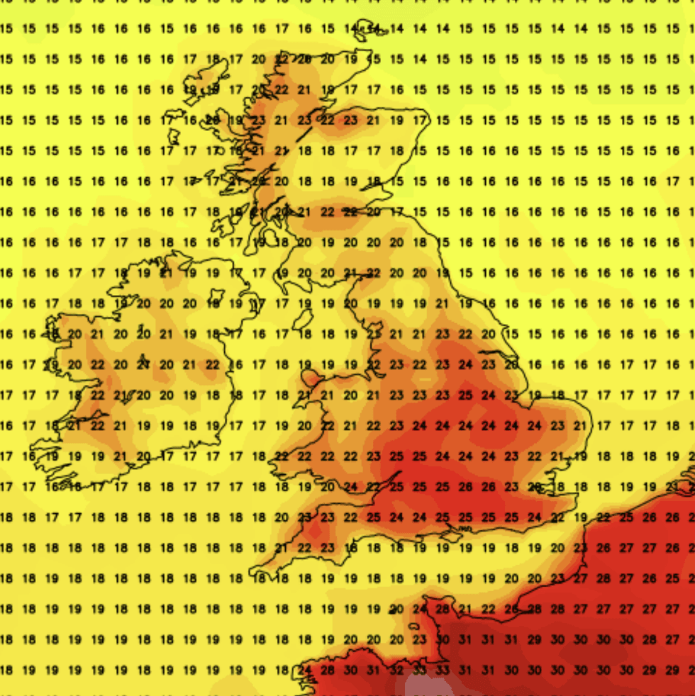NetWeather has suggested temperatures could start to soar in the coming weeks