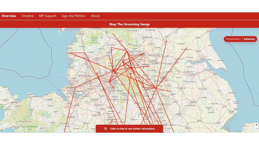 Network map zoomed in