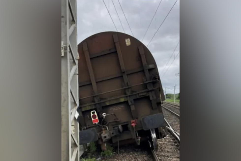 Network Rail has shared pictures of the derailed train\u200b