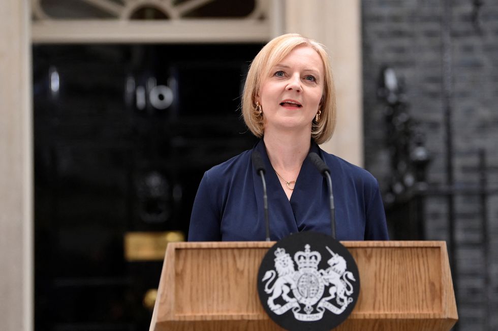 New British Prime Minister Liz Truss delivers a speech outside Downing Street, in London, Britain September 6, 2022. REUTERS/Toby Melville