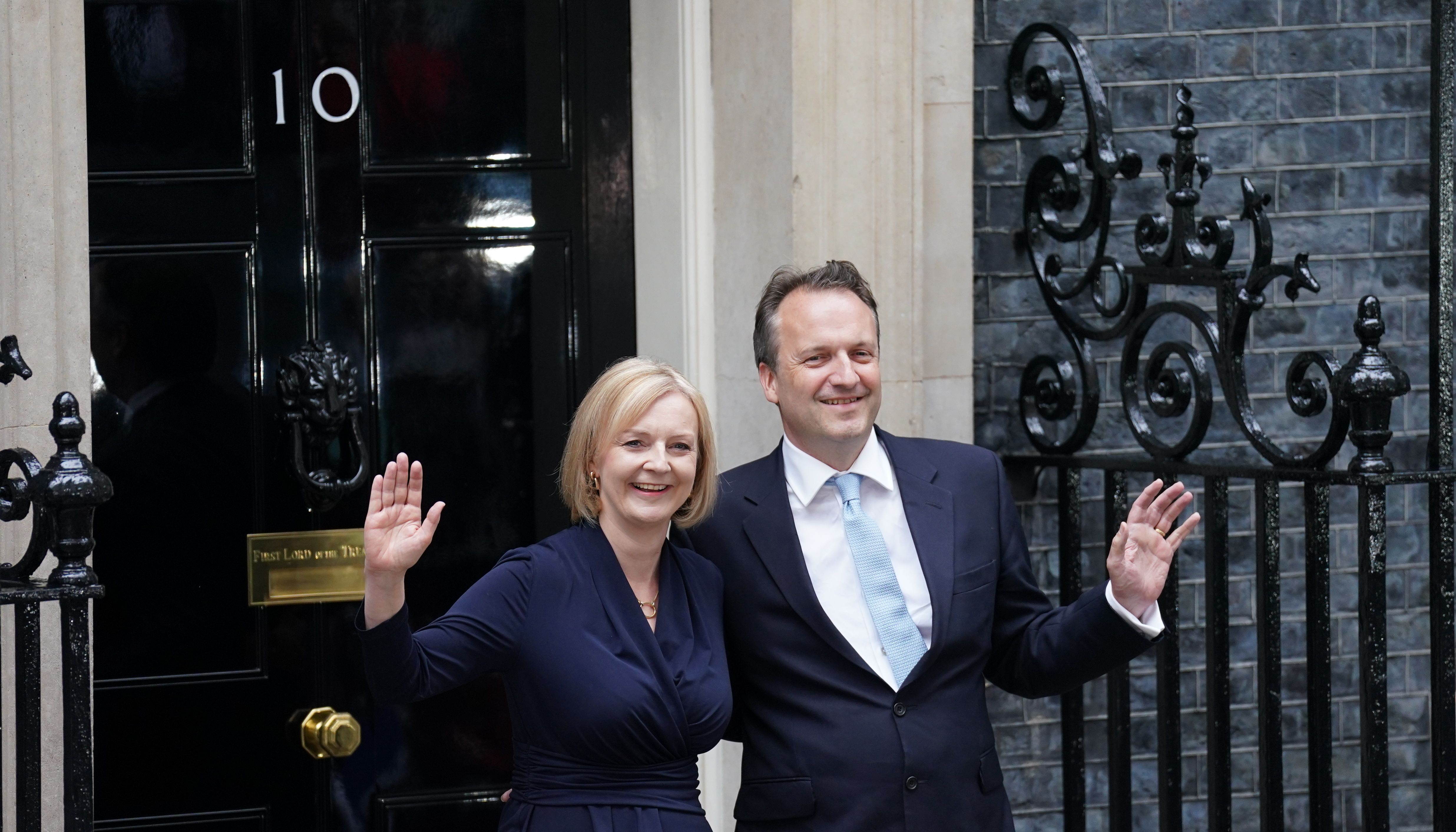 New Prime Minister Liz Truss and her husband Hugh O'Leary