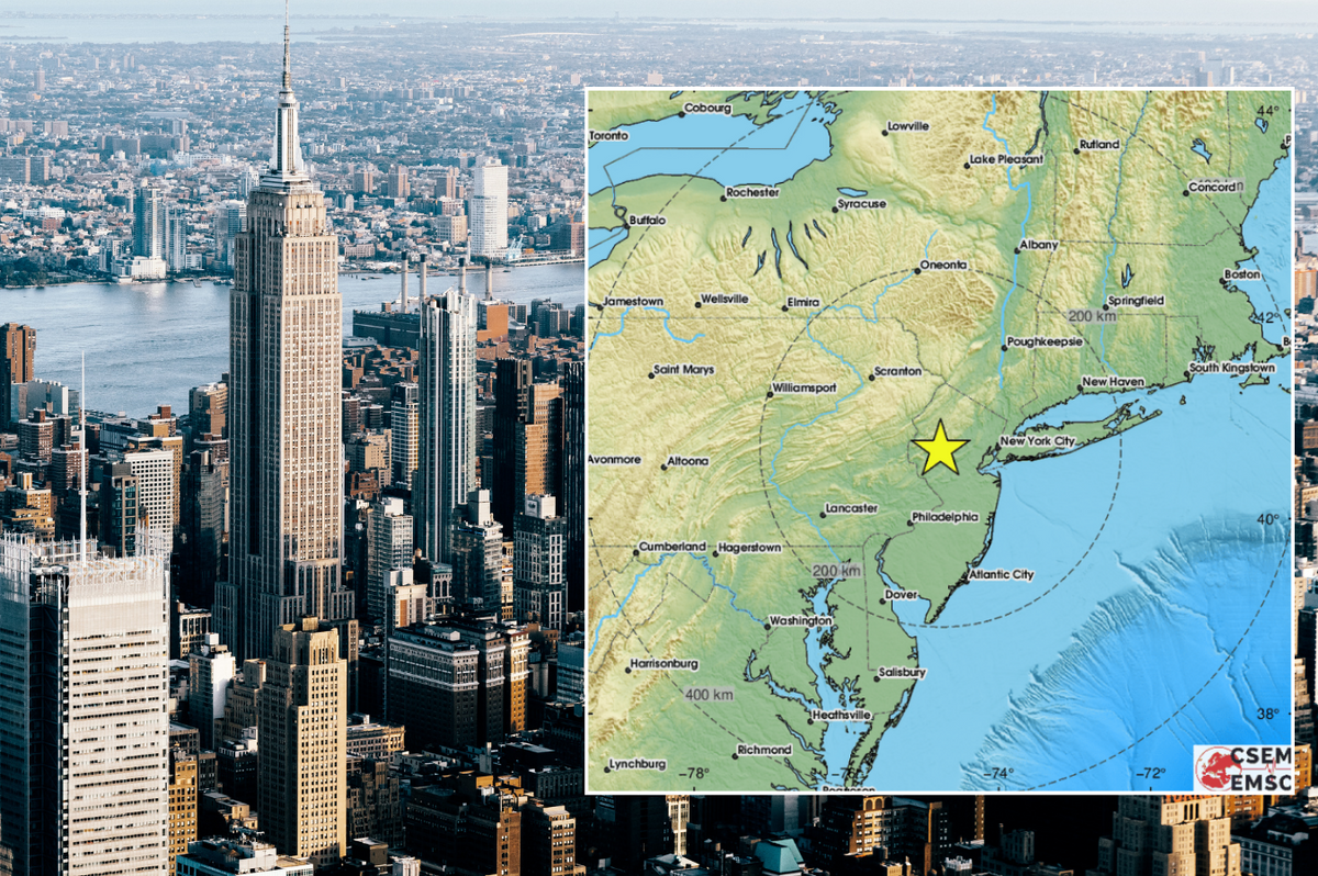 New York City/Earthquake map