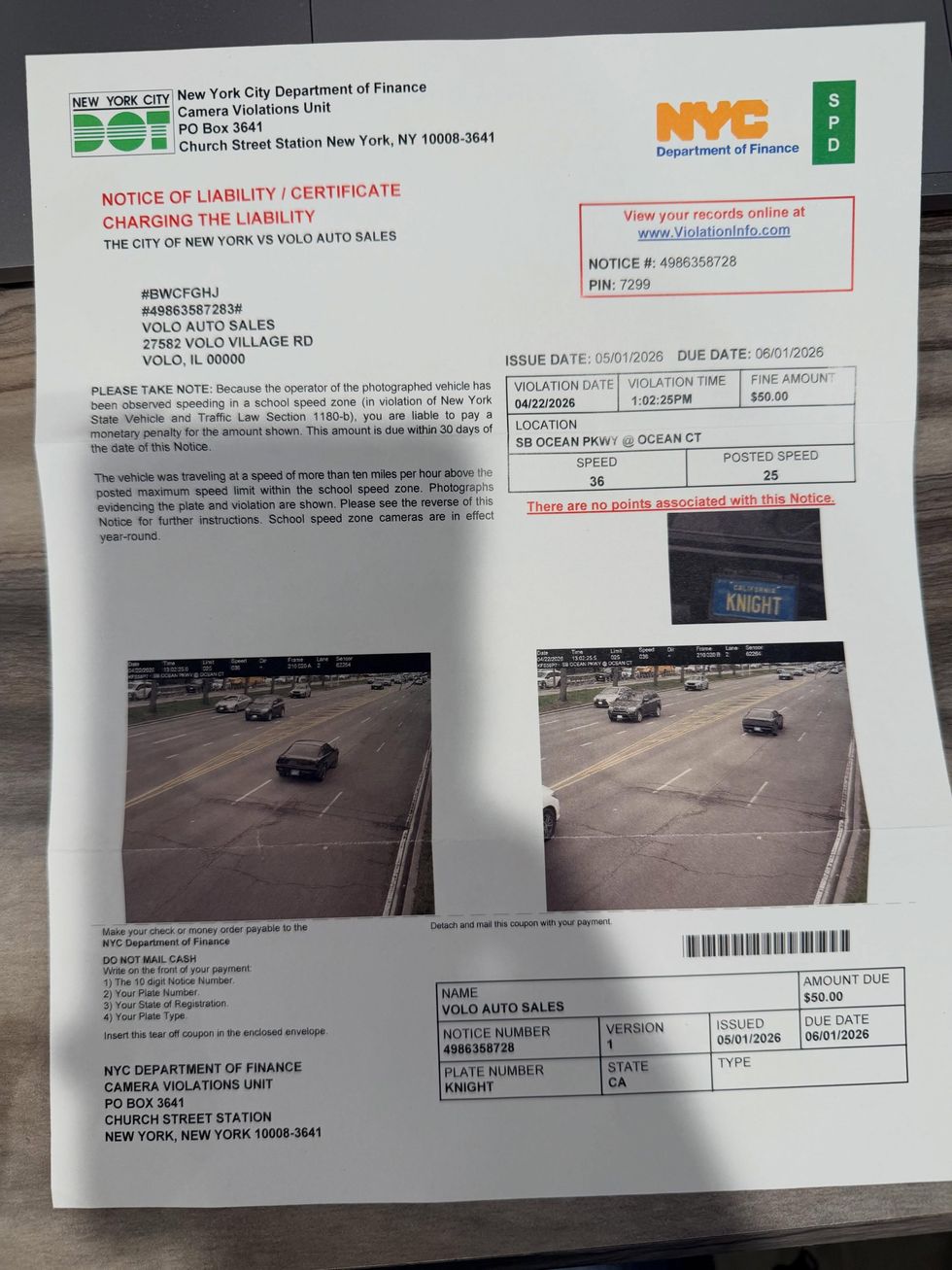 New York Knight Rider fine