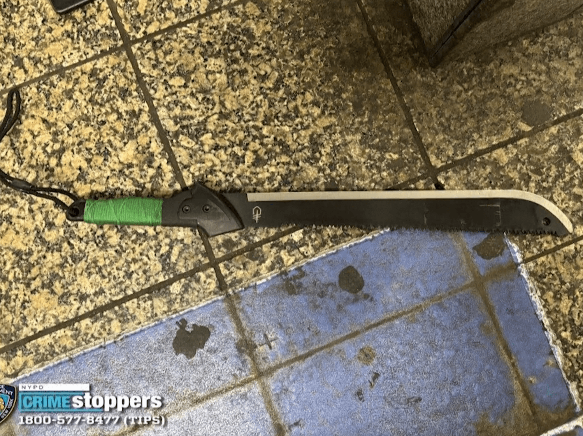 New York Police Department released an image of the machete used in the attack