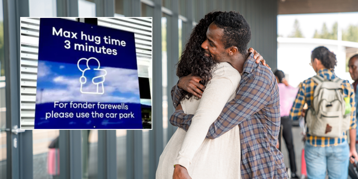 NextImg:Airport imposes three-minute LIMIT on farewell hugs