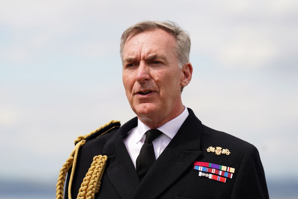Newly appointed head of UK Armed Forces, Chief of Defence Admiral Sir Tony Radakin, during an interview at Edinburgh Castle.
