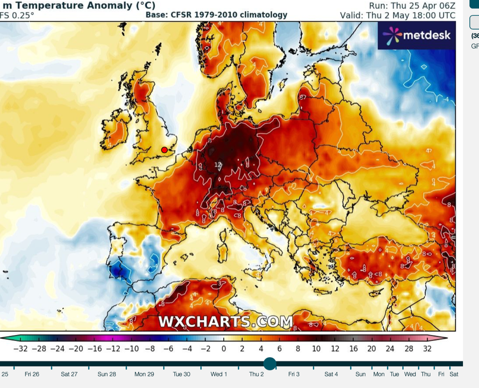 Next month's weather forecast