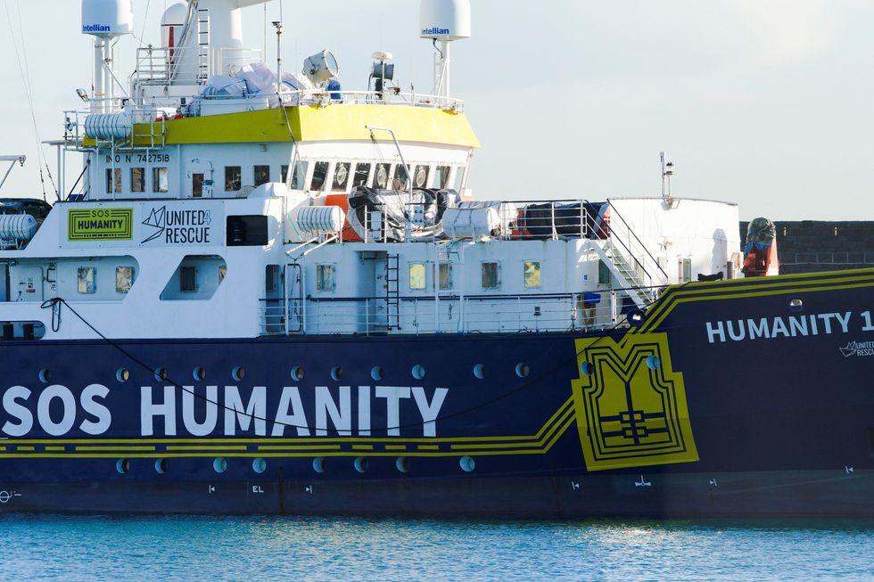 NGO rescue ship Humanity 1 is docked in the port of Catania after Italy allowed disembarkation of children and sick people in Catania, Italy, November 7, 2022. REUTERS/Antonio Parrinello