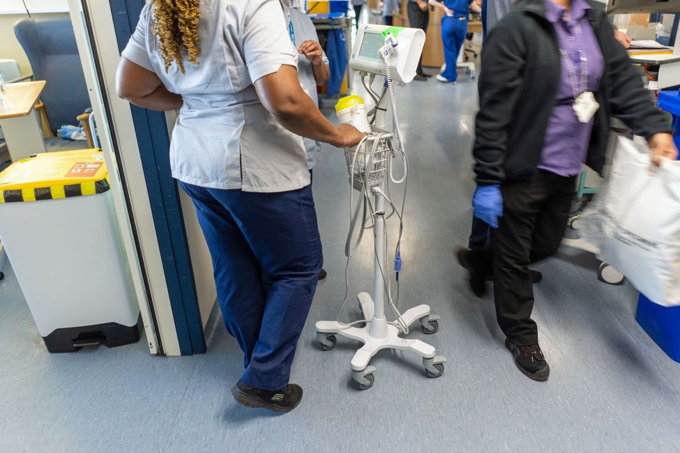 NHS hospital ward at Ealing Hospital in London