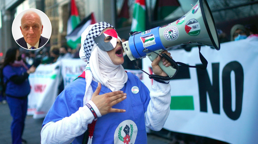 NHS staff attending pro-Palestine protest