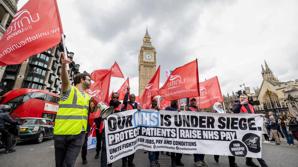 NHS striking members