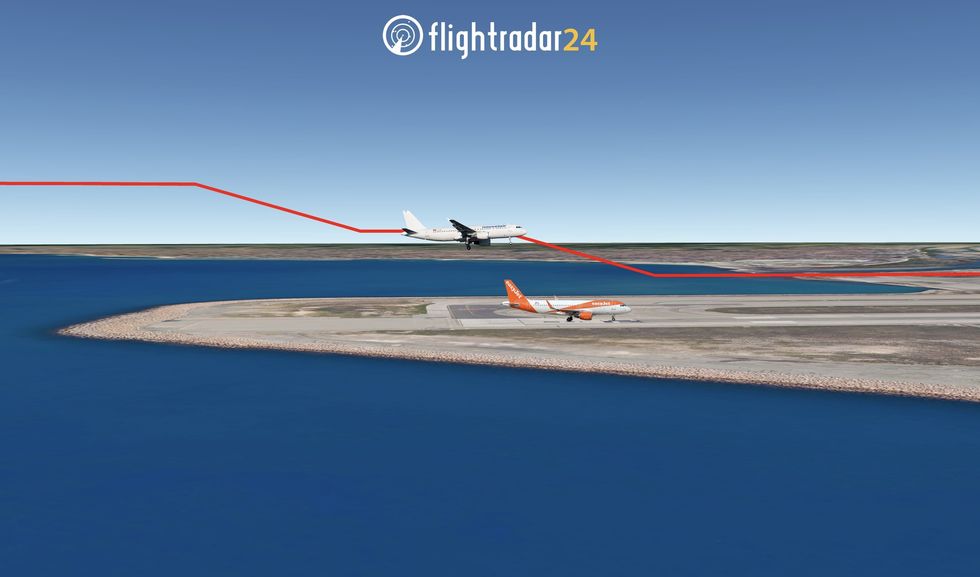 Nice airport near miss
