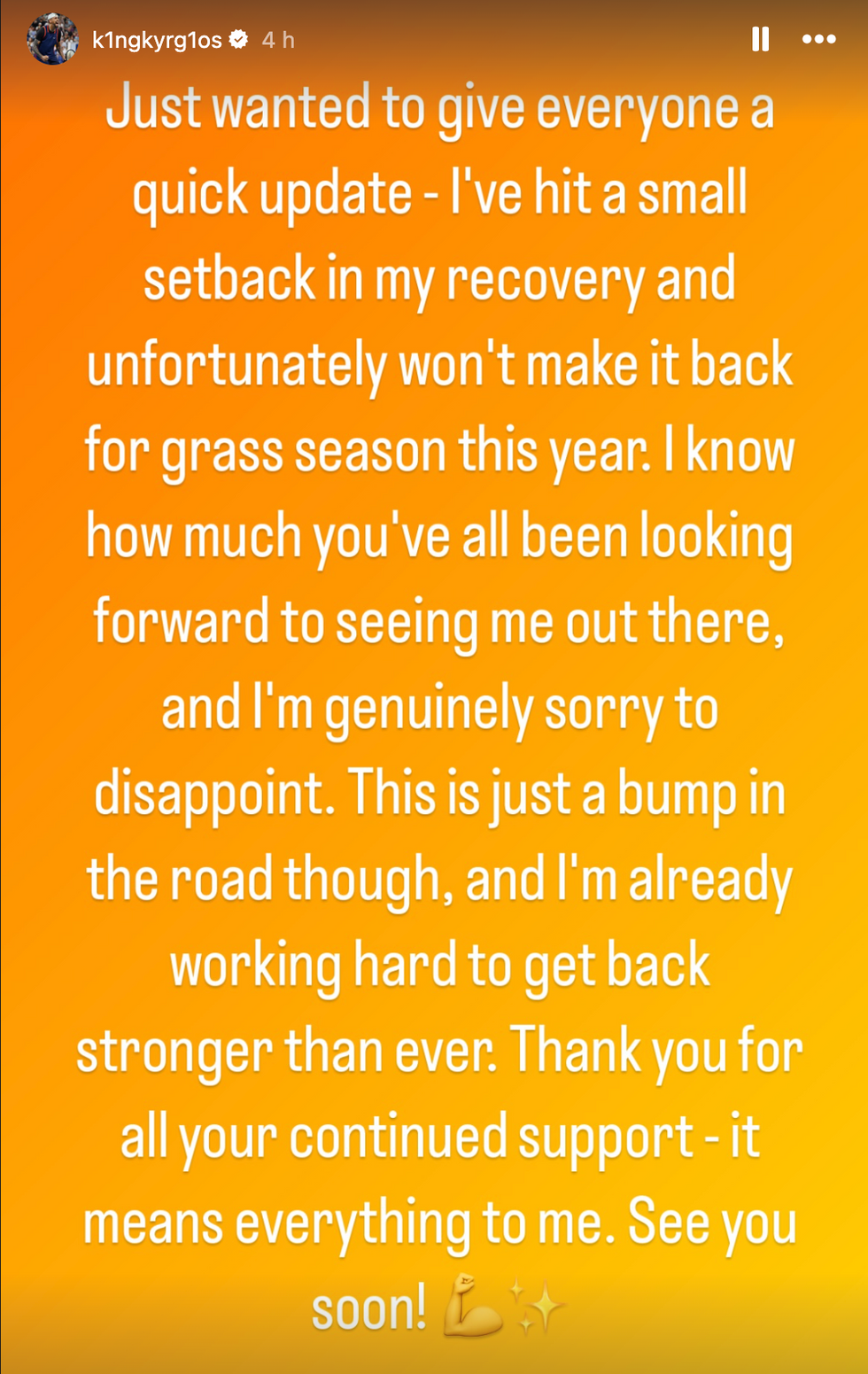 Nick Krygios' statement