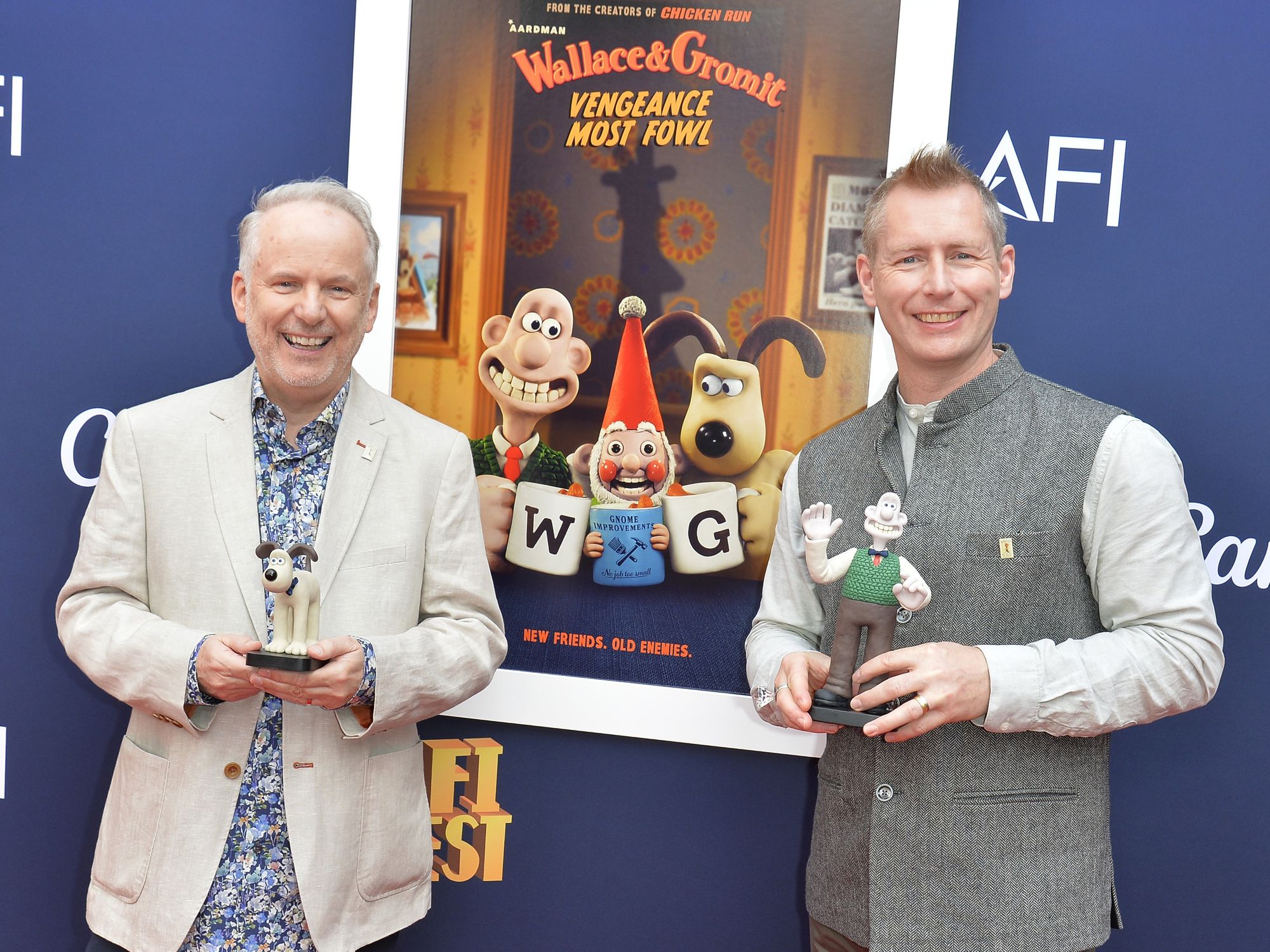 Nick Park and Merlin Crossingham