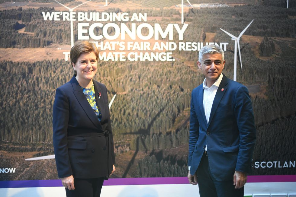 Nicola Sturgeon and Sadiq Khan at a Scottish Government event in Glasgow