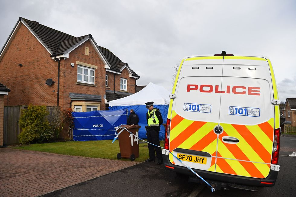 Nicola Sturgeon's home covered with blue tent