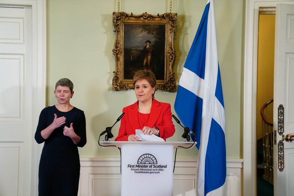 Nicola Sturgeon speaking during a press conference at Bute House in Edinburgh where she announced she will stand down as First Minister of Scotland. Picture date: Wednesday February 15, 2023.