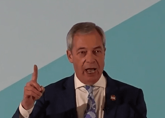 Nigel Farage addressed voters in Falkirk on Saturday