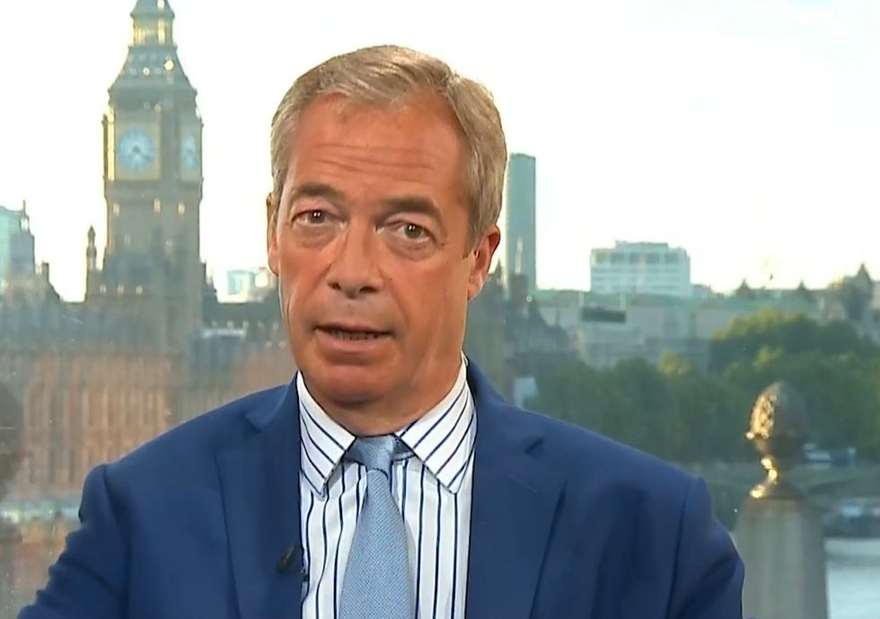 Nigel Farage addressing the Channel crossing figures on Wednesday
