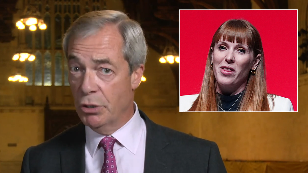 Nigel Farage and Angela Rayner
