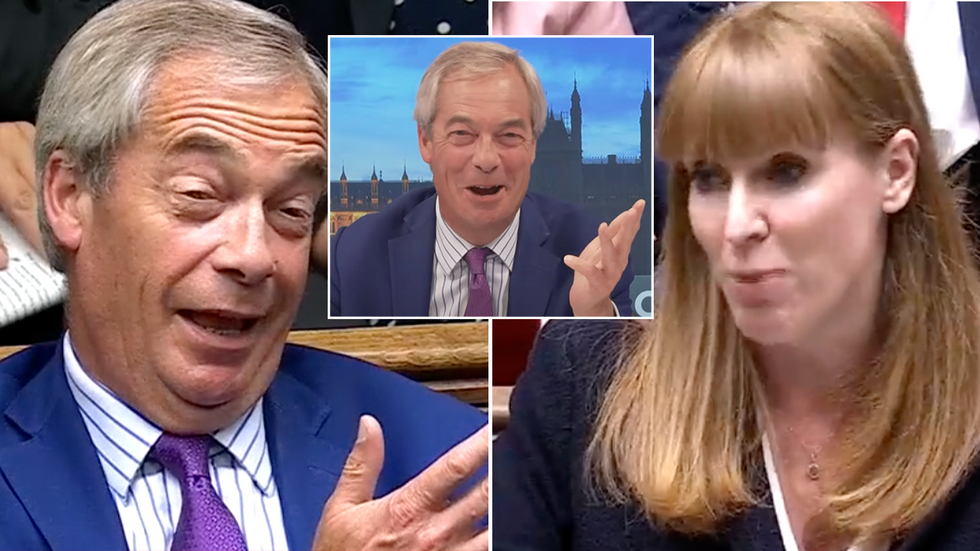Nigel Farage and Angela Rayner