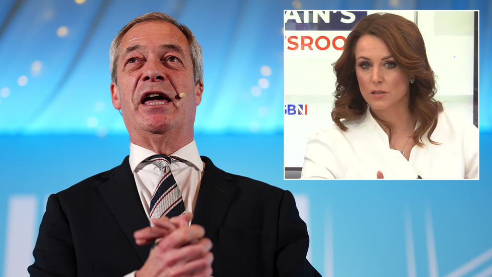 Nigel Farage and Bev Turner