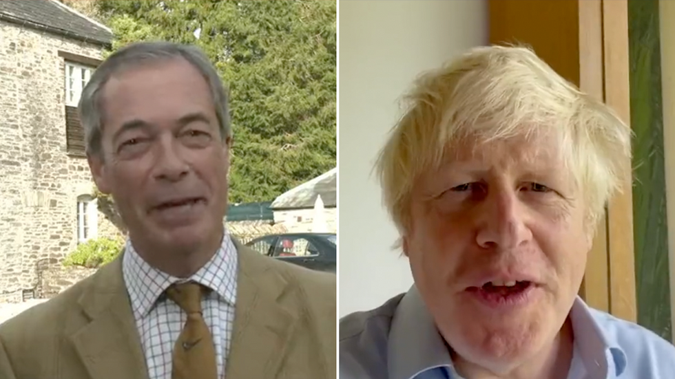 Nigel Farage and Boris Johnson