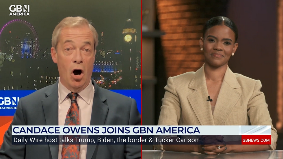 Nigel Farage and Candace Owens