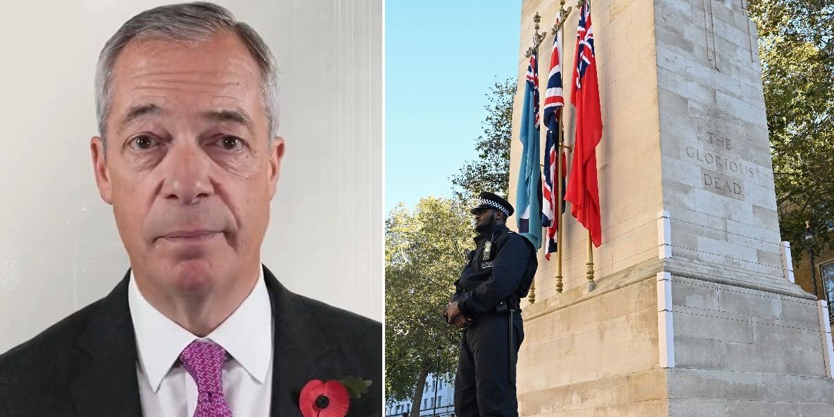 NextImg:Nigel Farage ‘prays’ pro-Palestinian protests don’t spoil Armistice Day: ‘No respect!’