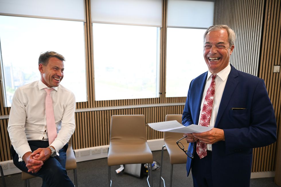 Nigel Farage and David Bull