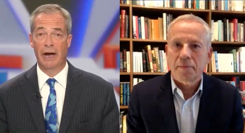 Nigel Farage and David Chazan
