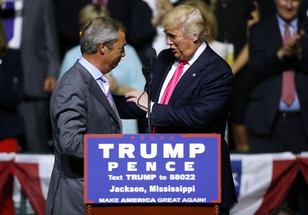Nigel Farage and Donald Trump in 2016