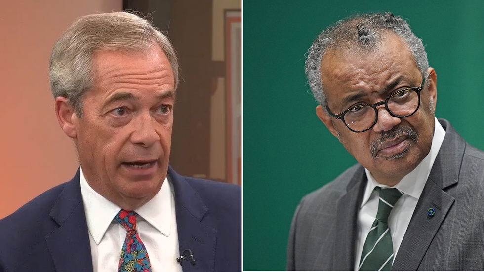 Nigel Farage and Dr Tedros Adhanom Ghebreyesus