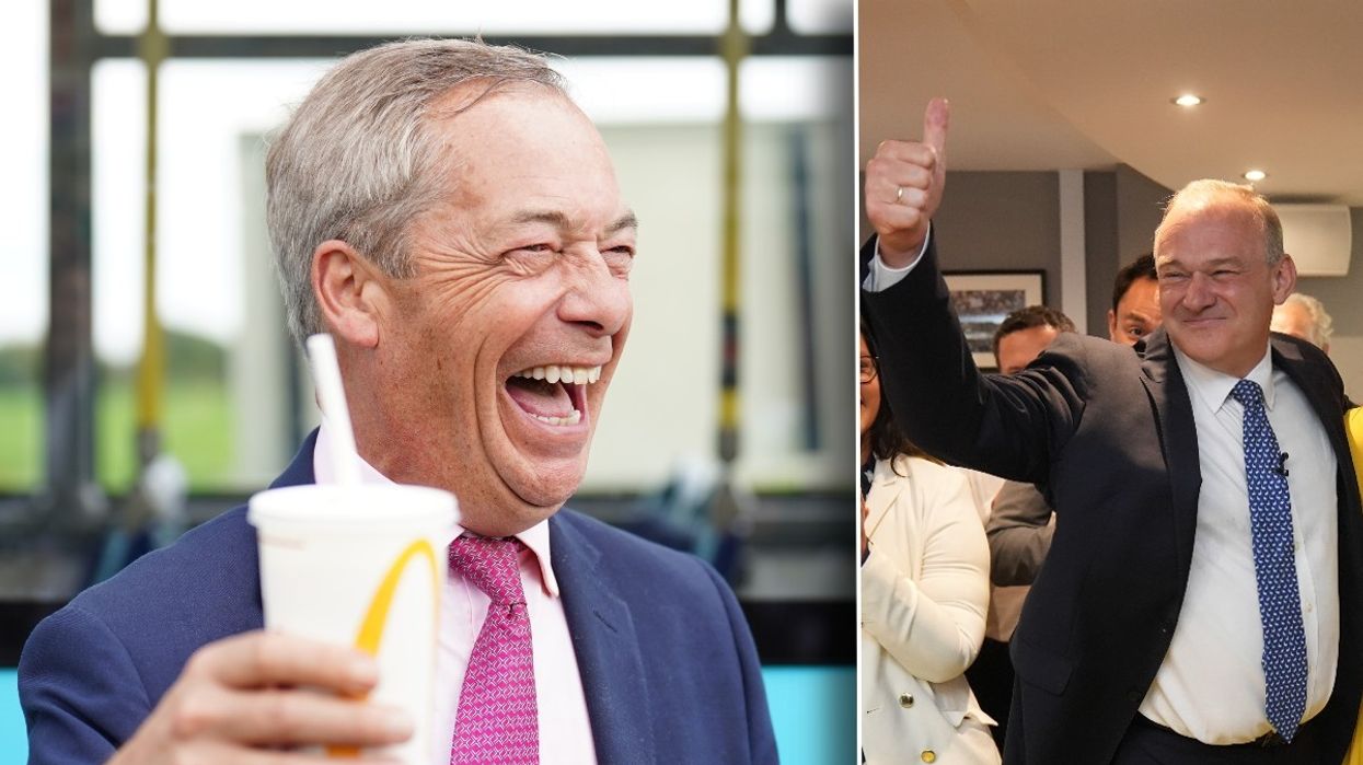 Nigel Farage and Ed Davey