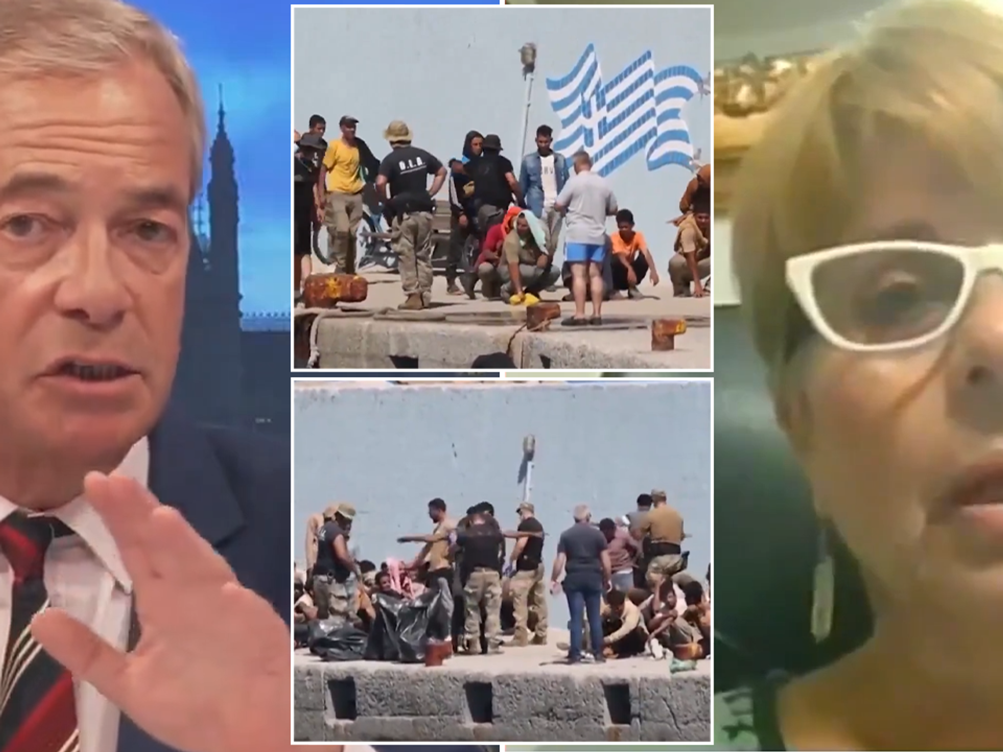 Nigel Farage and Elena Zervoudaki