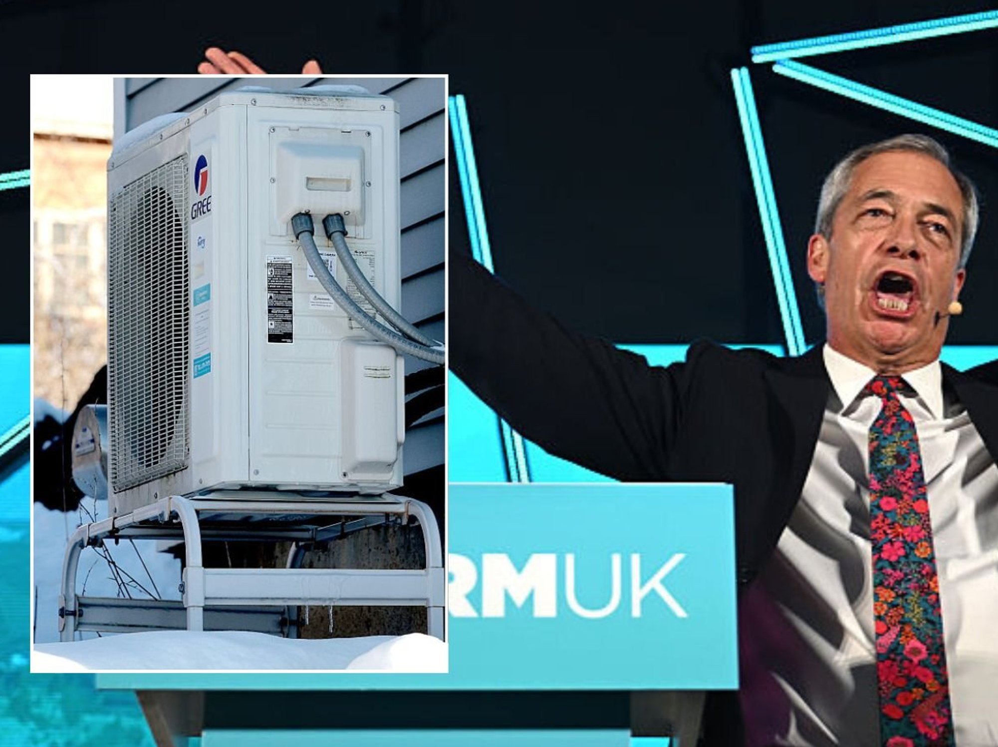 Nigel Farage and heat pump