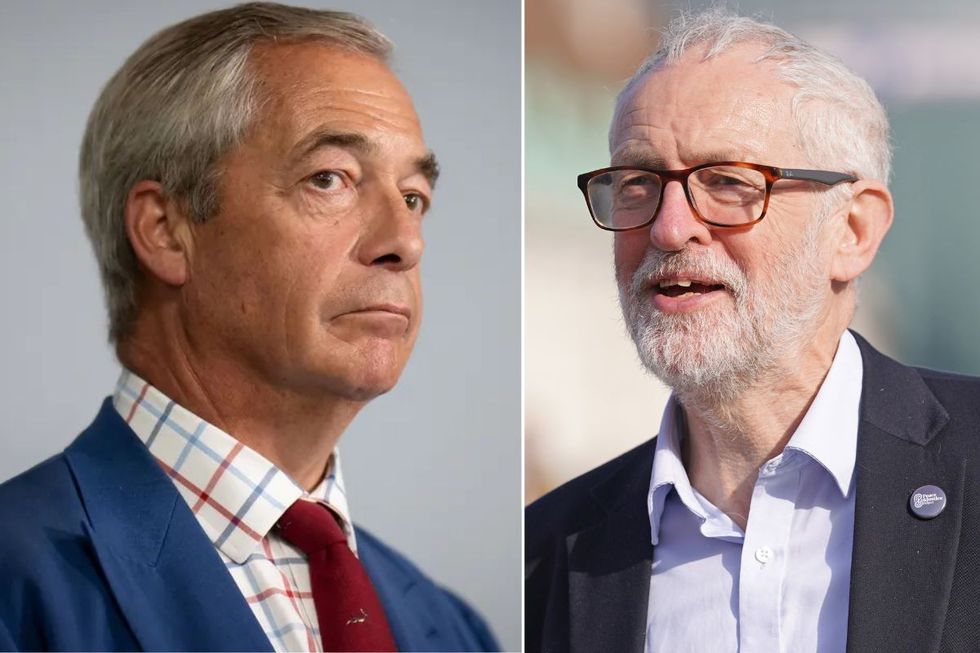 Nigel Farage and Jeremy Corbyn