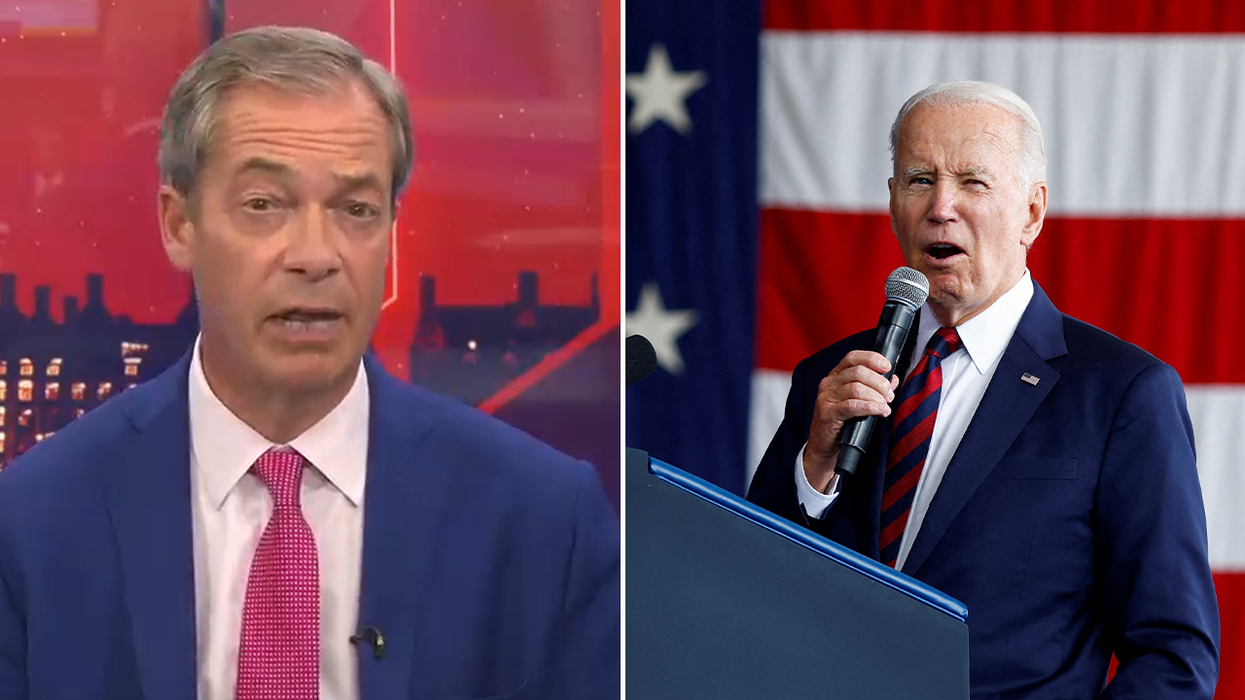 Nigel Farage and Joe Biden
