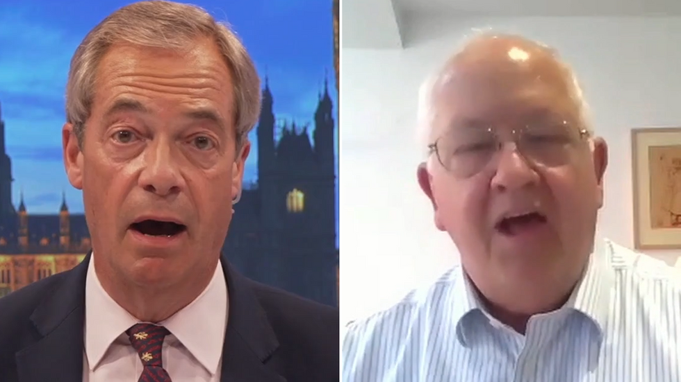 Nigel Farage and John Mair