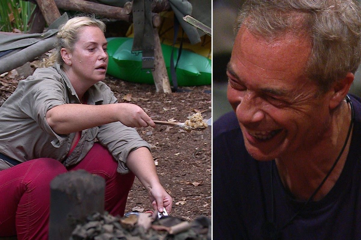 Nigel Farage and Josie in jungle camp 