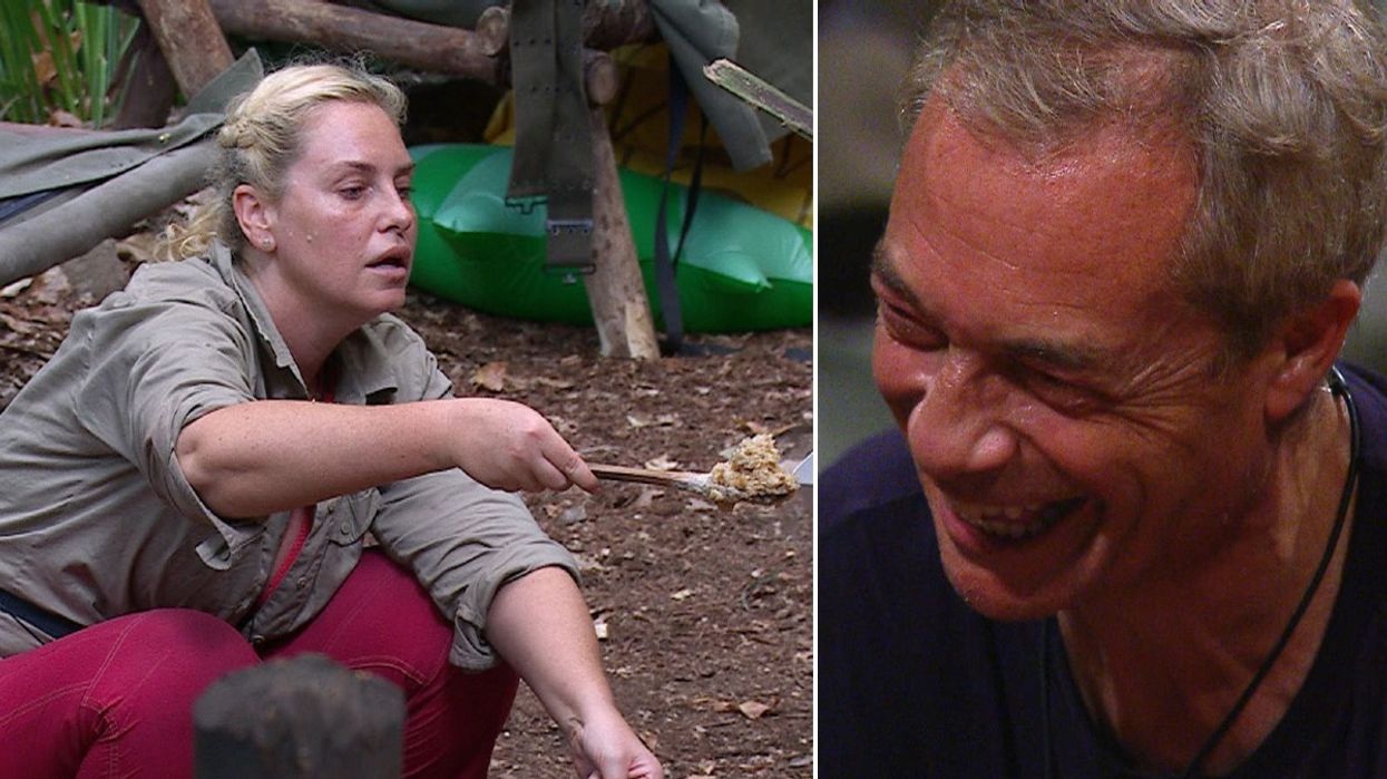 Nigel Farage and Josie in jungle camp