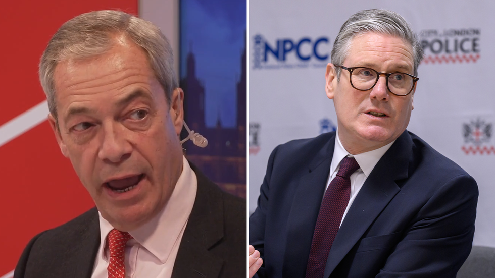 Nigel Farage and Keir Starmer