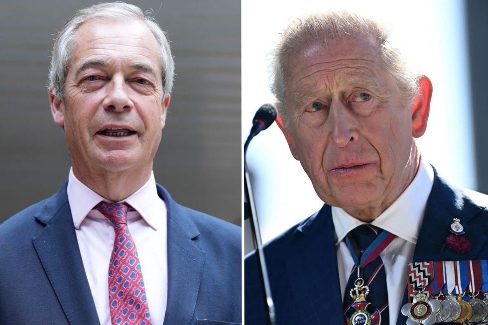 Nigel Farage and King Charles