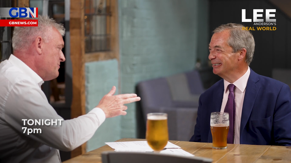 Nigel Farage and Lee Anderson