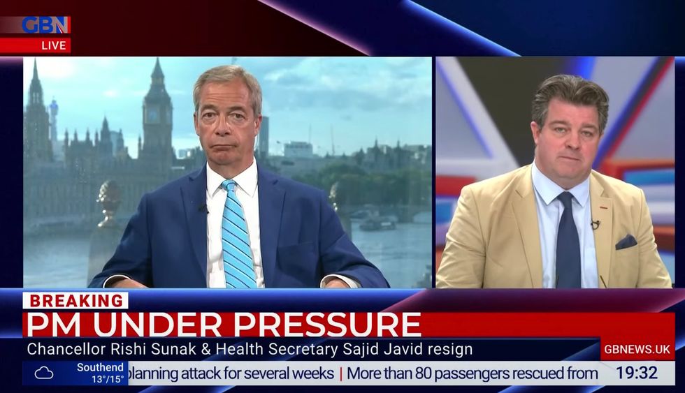 Nigel Farage and Liam Halligan