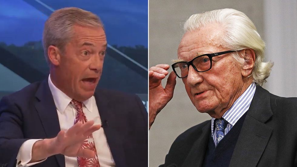 Nigel Farage and Lord Michael Heseltine